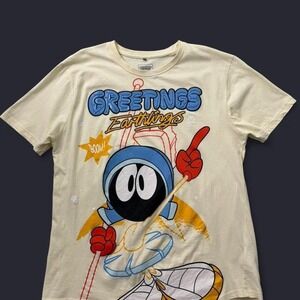 Looney Tunes Marvin the Martian T-Shirt L Greetings Earthlings Graphic Tee 0098